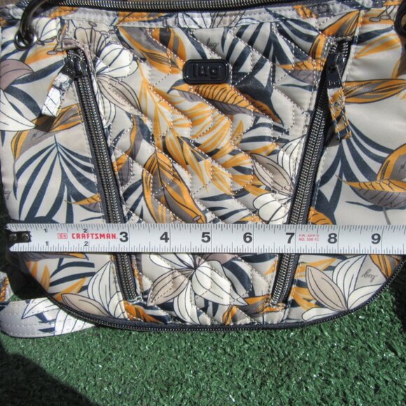 LUG Convertible Lily Gray Crossbody Bag Purse Wallet Swivel Coupe Splits Set - Picture 3 of 12